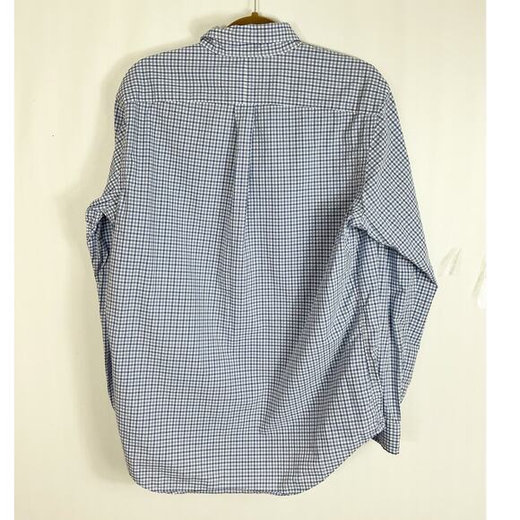 Ralph Lauren Mens Button Down Shirt Gingham Checkered Blue White Large - Picture 6 of 6